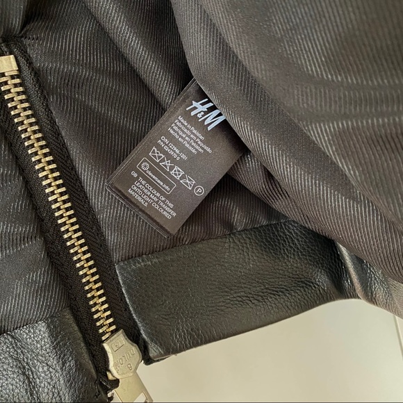 NWT H&M Premium Genuine Real Leather Jacket - Picture 7 of 16